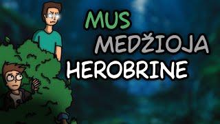 MINECRAFT KURIAME MUS MEDŽIOJA HEROBRINE!