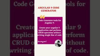 Angular 9 Code Generator. Perform CRUD operation without writing single line of Code.