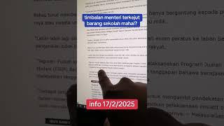 timbalan menteri KPDN terkejut barang sekolah mahal 2025