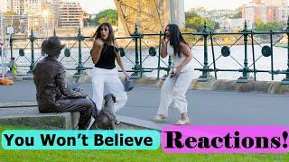 Sitting Statue Prank on Strangers - You Won't Believe Their Reactions #funny #prank #comedy