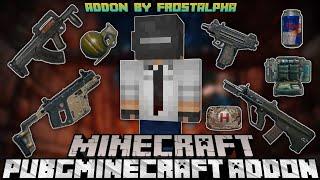 Gun Mod MCPE - PUBGMinecraft Add-On | 10+ PUBG Guns in Minecraft Pe || Addon Showcase