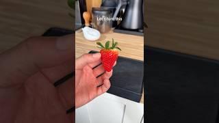 Turning a strawberry into an espresso con panna