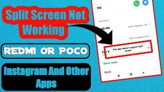 Split Screen Not Working Or Not Supported In Redmi/Poco Device | Split Screen Kaise Kare