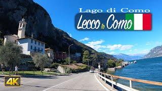 Lago di Como, Italy  Scenic drive from Lecco to Como