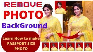 How to Remove Background from Picture/Make a Passport size picture/ फोटो का बैकग्राउंड कैसे बदले