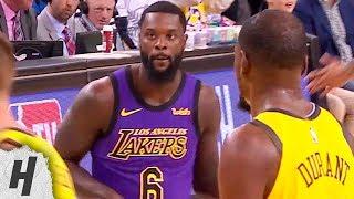 Lance Stephenson Does the Guitar Dance in front of KD | Lakers vs Warriors - Dec 25, 2018