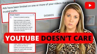 Invalid Traffic On YouTube Revenue | From $55 a day down to $2