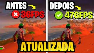 COMO *AUMENTAR MUITO* o FPS e REDUZIR INPUTLAG no FORTNITE TEMPORADA 3! RODAR FORTNITE EM PC FRACO!