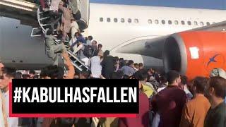 Video: Hundreds Jostle To Board Plane - Desperate Scenes At Kabul Airport | Cobrapost