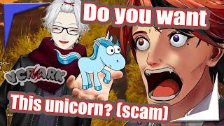 Kuzuha scams Roberu into getting a useless unicorn in ARK【Holostars Nijisanji EngSub】