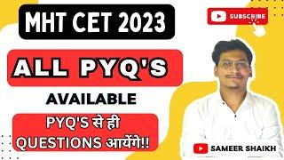 MHT CET PYQS PCM|ALL PCM Questions Paper UPLOADED|Download Now|BOOSTER BATCH|By Sameer Shaikh
