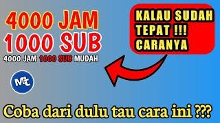 Andai Tau Cara ini Dari Dulu !!! - CARA CEPAT TEMBUS 4000 JAM TAYANG