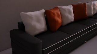 3Ds Max , Modeling a Sofa and Pillow