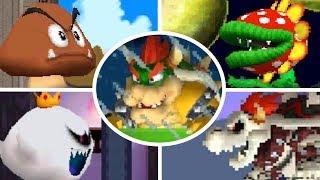 Newer Super Mario Bros DS - All Bosses (No Damage)