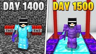 I Survived 1,500 Days in HARDCORE Minecraft...