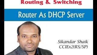 Router as DHCP server - Video By Sikandar Shaik || Dual CCIE (RS/SP) # 35012