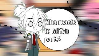 Mha reacts to M!Y/n [Part.2]