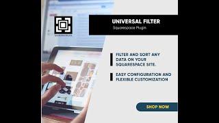 Squarespace Filter Plugin - Universal Filter 15 sec Overview