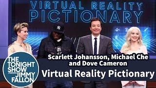 Virtual Reality Pictionary with Scarlett Johansson, Michael Che and Dove Cameron