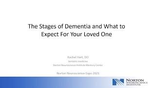 “Stages of Dementia and What to Expect,” Rachel N. Hart, D.O.