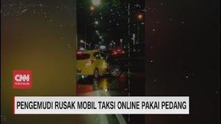 Detik-detik Sopir Fortuner Tabrak dan Rusak Mobil Pengemudi Online