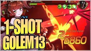 Epic Seven - 1-SHOT GOLEM 13 with ZEALOT CARMAINEROSE!!!