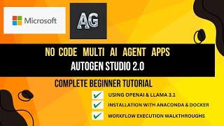 NO CODE AI AGENTS - AUTOGEN STUDIO 2.0 | Step By Step Tutorial