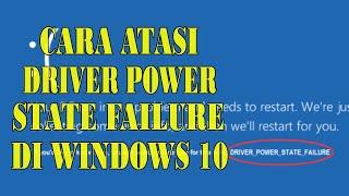 Cara Mengatasi Error "Driver Power State Failure" di Windows 7 8 dan 10 || Blue Screen Error