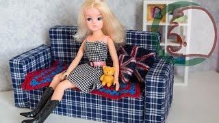 Как сделать диван из пенопласта (для кукол). How to make a sofa from foam for dolls.