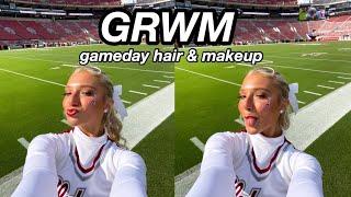 GRWM: COLLEGE CHEER GAMEDAY | MAKEUP & HAIR