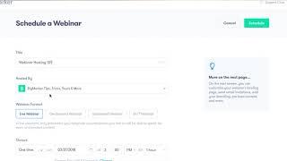 How to Schedule a Webinar on BigMarker