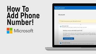 How To Add Phone Number To Microsoft Account 2024 [easy]