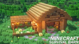 Minecraft: Simple Barn Tutorial | How to Build a Barn in Minecraft (EASY)