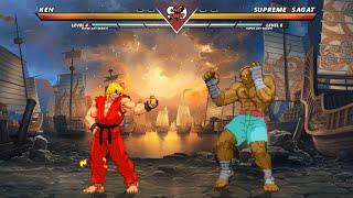 FIRE KEN vs SUPREME SAGAT - High level insane fight