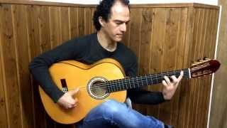 Román Vicenti con Guitarra de Fernandez Gallagar modelo Minera Especial.