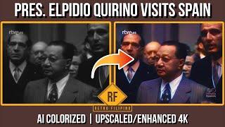 Elpidio Quirino Visits Spain (1951) AI Colorized Old Footage | Enhanced 4K Retro Filipino