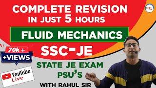 Fluid Mechanics Full Revision for SSC JE and exams like UPRVUNL, THDC, Upsssc, Ukpsc, NTPC, ISRO