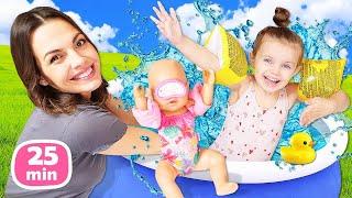 Episodios de verano con Maya y Lina. ¿Vamos a la piscina? Vídeos de Baby Born para bebés