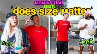 DOES SIZE MATTER?! MOM vs DAD REACTION !! 