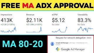 Free MA Account Approval | Google Adx Approval | How To Get Google Adx Approval