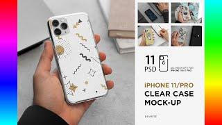 Mobile Mockups: iPhone 11/Pro Clear Case Mock-Up