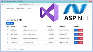 Fill HTML Table From SQL Server Database Using ASP.NET Core and Razor Pages | Visual Studio 2022