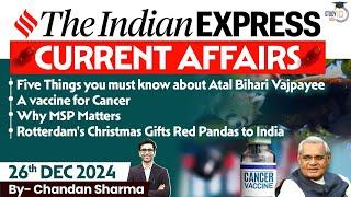 Indian Express Analysis | 26th December 2024 | The Indian Express Newspaper Analysis