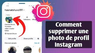 Comment supprimer une photo de profil Instagram