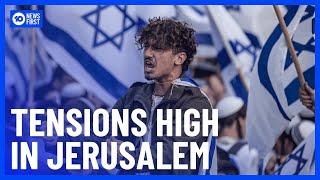 Israeli Nationalists March In Jerusalem For Flag Day | 10 News First