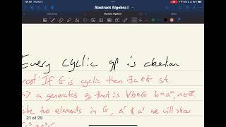 Cyclic = abelian