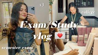 Study & Exam vlog | Hansika Krishna , exam at college , Semester 1 exams