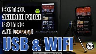 control android phone from pc with scrcpy - mirror android to pc with scrcpy