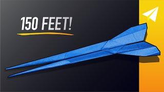 FLIES 150 FEET — How to Make a Paper Airplane With Spikes Fly Really Far — Lancer