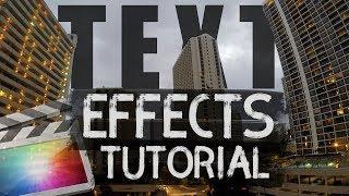 Final Cut Pro X Title Effects Tutorial | AWESOME title intro ideas!